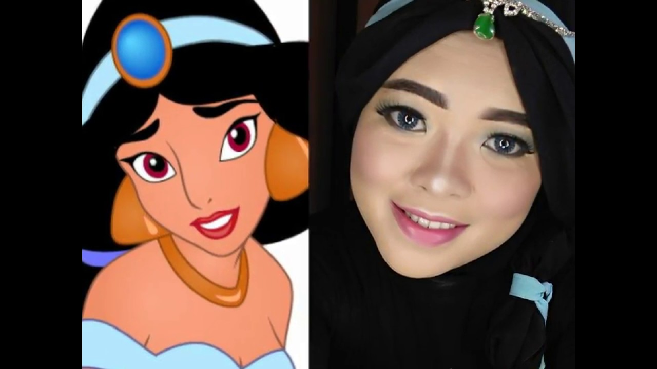 Disneys Aladdin PRINCESS JASMINE MAKEUP TUTORIAL With HIJAB I By