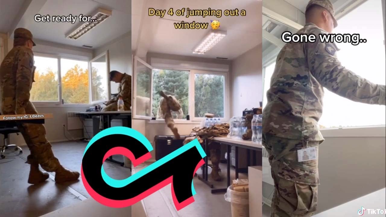 [old video, won’t go online again] Military Jumping out of the Window TikTok Compilation