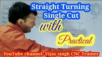 #Straight Turning Single Cut with Practical.#Turning #CNC MACHINE #Vijay Sir (8750725636).