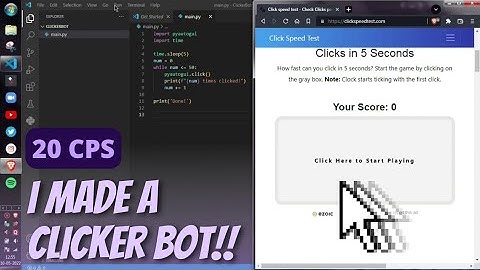 I made a bot to play Click Speed Test, and it