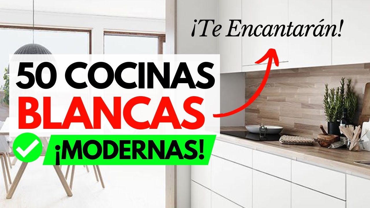 💡50 COCINAS MODERNAS BLANCAS PARA INSPIRARTE 2025 / Diseños de Cocinas ...