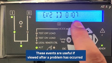 Socomec ATyS p Accessing the Event Logs for the Last Five Events