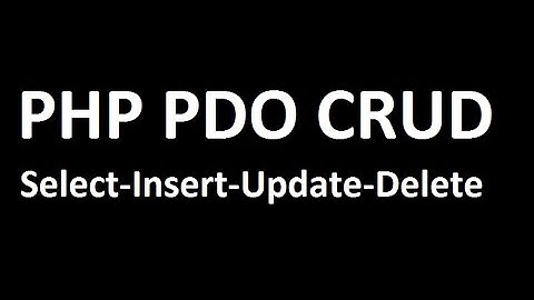 PHP PDO CRUD - Select Insert Update Delete 2017 With source code