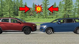 Hyundai Tucson 2022 vs Volvo xc90 CRASH TEST - Realistic Car Crashes (BeamNG Drive)