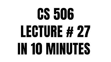 CS-506 | lecture 27 | Web Design and Development | VU | Short lectures #cs506shortlectures #cs506vu