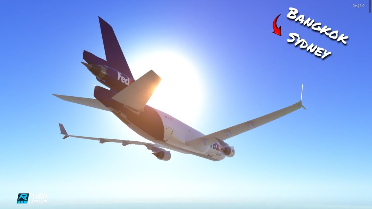 My most wonderful flight yet with the fedex md11 from Bangkok to Sydney on real flight simulator 