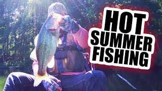 Hot Summer Day on Lake Arthur - Kayak Fishing for Bass
