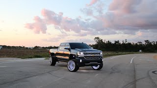 Chevy Silverado 1500 on a 5inch lift 24x14s