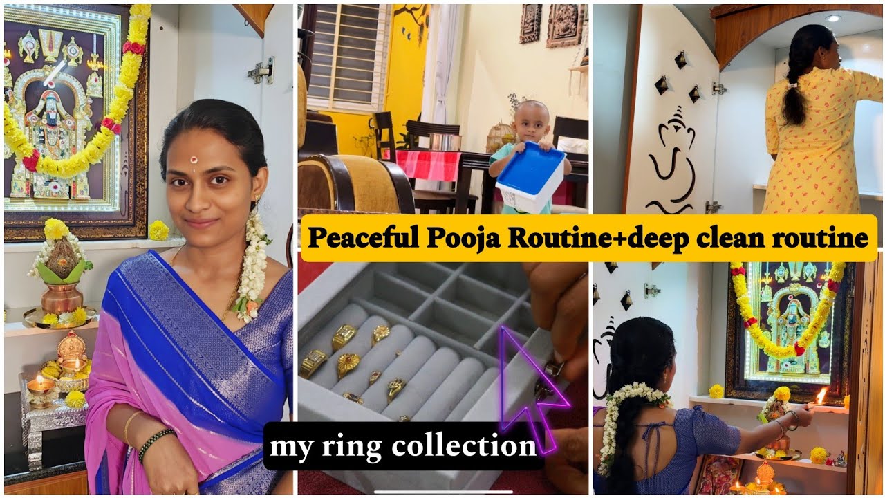 Pooja Room Deep Cleaning 🧽🪔 | My Pooja Prep Routine 🕉️✨mandor tour No Onion No Garlic Tomato Bath 🍅✨