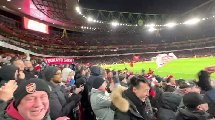 SCENES AS MARTINELLI PUTS ARSENAL 2-1 AHEAD V WEST...
