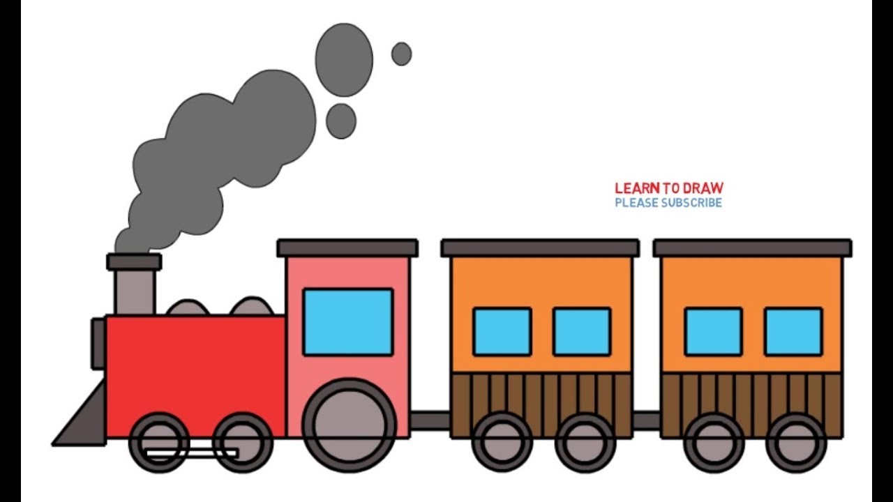 Simple Train Sketch Images To Draw for Kindergarten