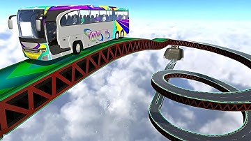 Impossible Bus Stunt Driving 2024 - Mega Ramp Racing Driving Simulator - Android Gameplay #2