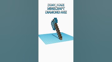 [1DAY_1CAD] MINECRAFT DIAMOND AXE #shorts #tinkercad #project