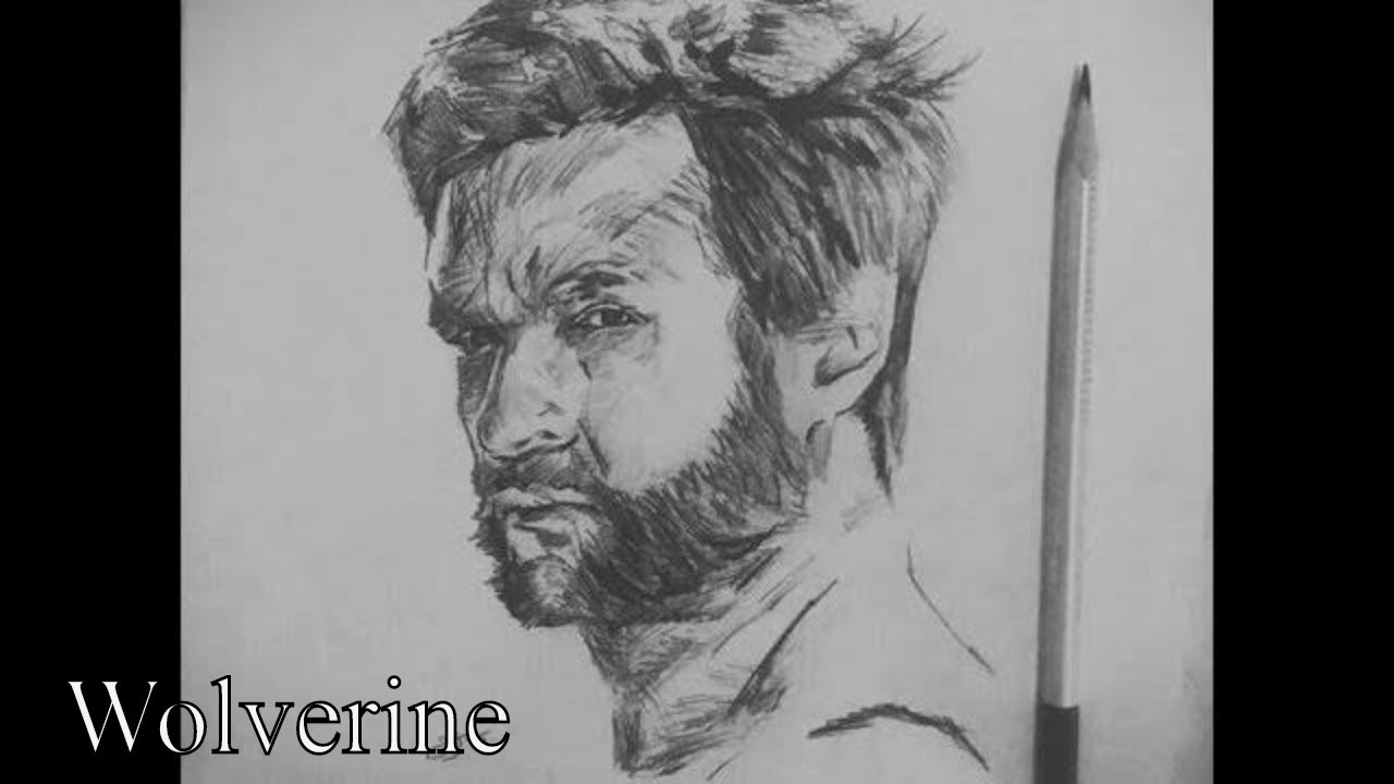 Drawing The Wolverine | Hugh Jackman | manjulart. - YouTube