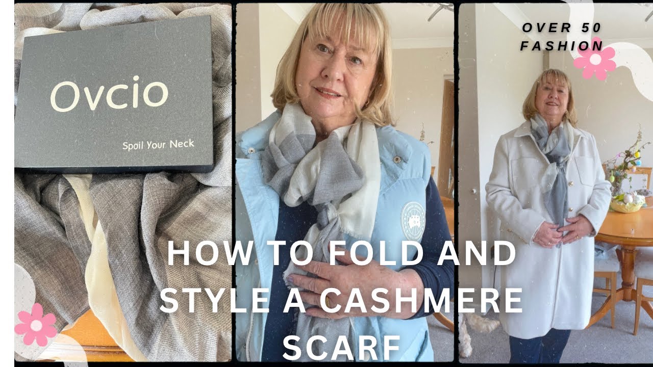 How to fold and style cashmere scarves -Ovcio Cashmere scarves (ad/gifted)