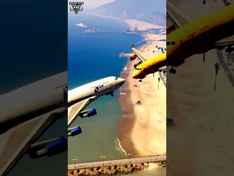 Mid-air Collision Between Two Giant Aeroplane GTA 5 #shorts #trending