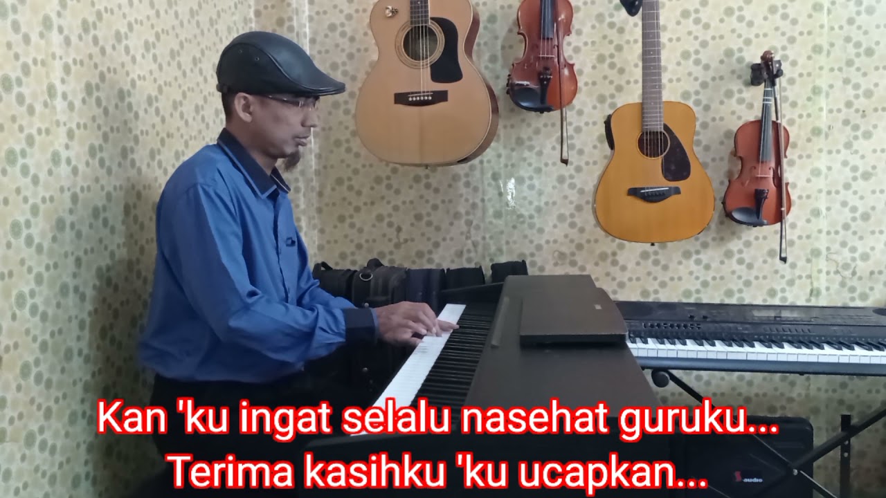 Terima Kasihku - Sri Widodo (karaoke+lirik) Do = G minor. Live piano karaoke version