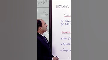 PGC Lectures-Inter Part 2-KPK Board-Statistics-Chapter 08 - Confidence interval for μ, General Setup