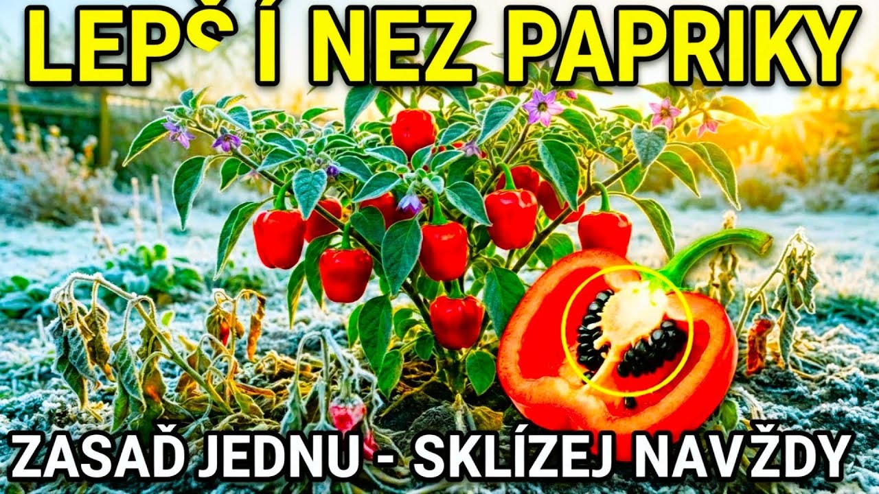 Lepší než papriky. Roste v chladu a vydrží roky (nekupuj bílá semena).