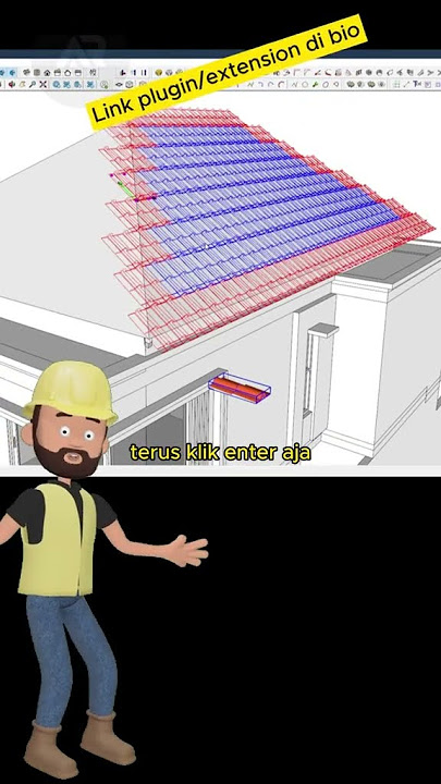 Plugin pembuat genteng 3D secara otomatis download di bio #foryou #sketchup3d #sketchuptutorial