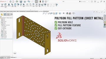 SolidWorks Sheet Metal Vent Design with Fill Pattern | Easy Polygon Hole Tutorial for Beginners