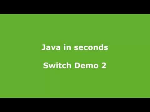 Java switch Demo-2 in 30 seconds