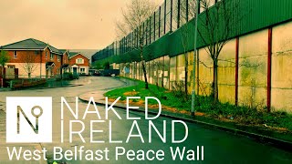 The West Belfast Peace Wall between the Nationalist Falls/Springfield road and the Loyalist Shankill