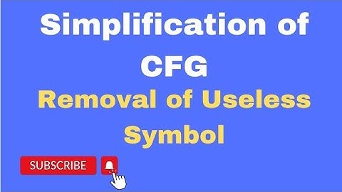 Removal of Useless Symbol | FAFL | TOC