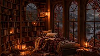 Secret Study Room Above the Misty Autumn Valley | Dark Academia Ambience for Reading, Focus & Relax screenshot 3