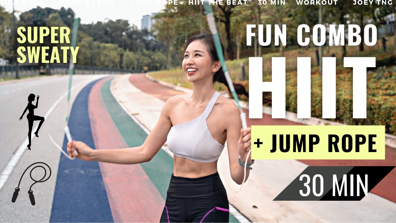 30 MIN BEAT THE HIIT + JUMP ROPE Super Sweaty FUN COMBO to Burn & Tone ...