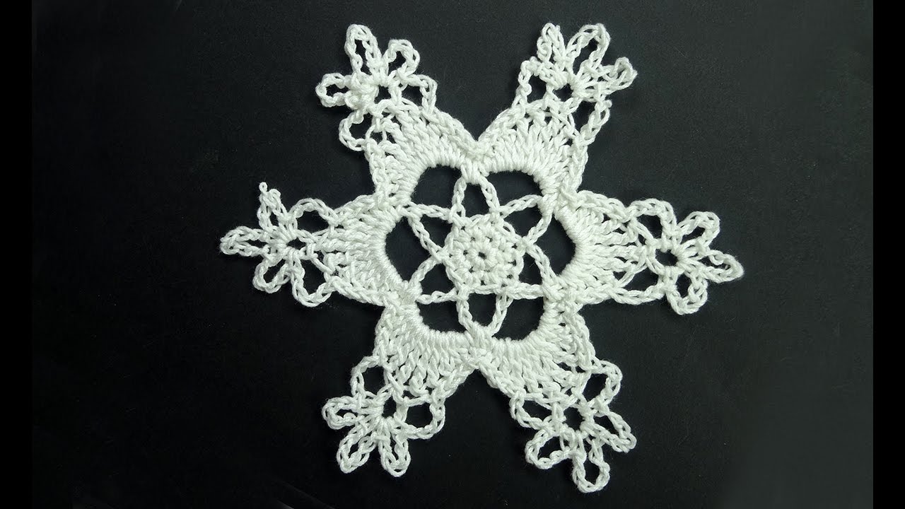 Снежинка крючком Crochet snowflake