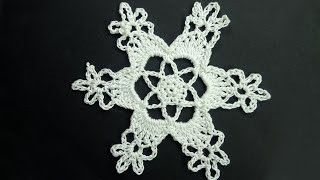 картинка: Снежинка крючком Crochet snowflake