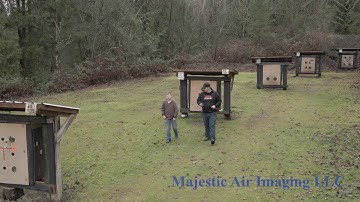 Skydio 2 under the trees, in the brush at archery range. Low flying drone with height floor disabled