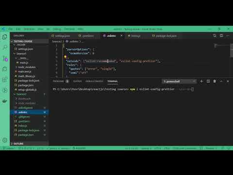 Tester du code javascript : eslint et prettify - partie 7