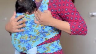 Kangaroo care baby wrap from saree | baby carrier #babycarrier #newmom #newmomlife