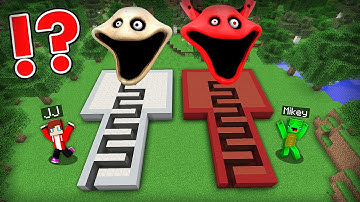 JJ and Mikey found a HUNGRY WORM MAZE in Minecraft Challenge - Maizen