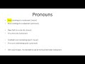 Basic English Grammar - Parts of Speech and Pronouns - 7