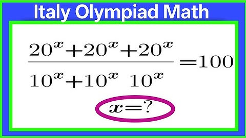 Italy | A beautiful Algebra Olympiad Math problem  | Brain buster Math  | Can you solve it?