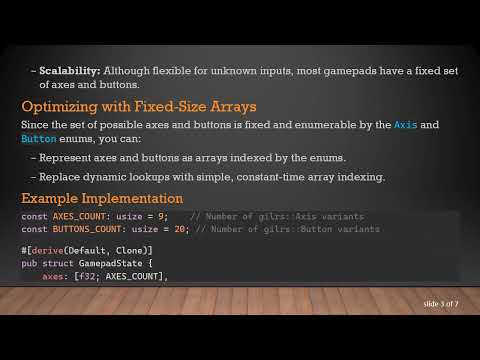 Efficient GamepadState Representation in Rust Without HashMap