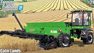 Testing a BIG HARVESTER in a large WHEAT field│CALM LAND │FS 22│21