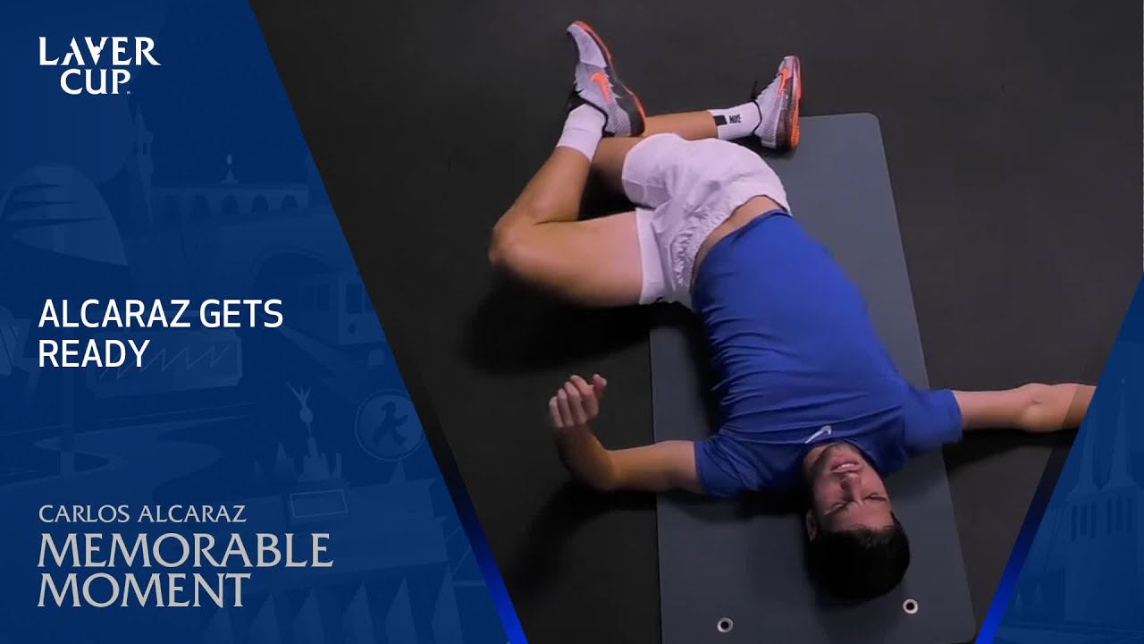 Carlos Alcaraz's Stretching Routine | Laver Cup 2024