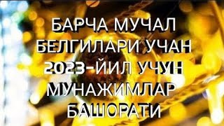 Barcha muchal belgilari uchun 2023 yil uchun munajimlar bashorati.