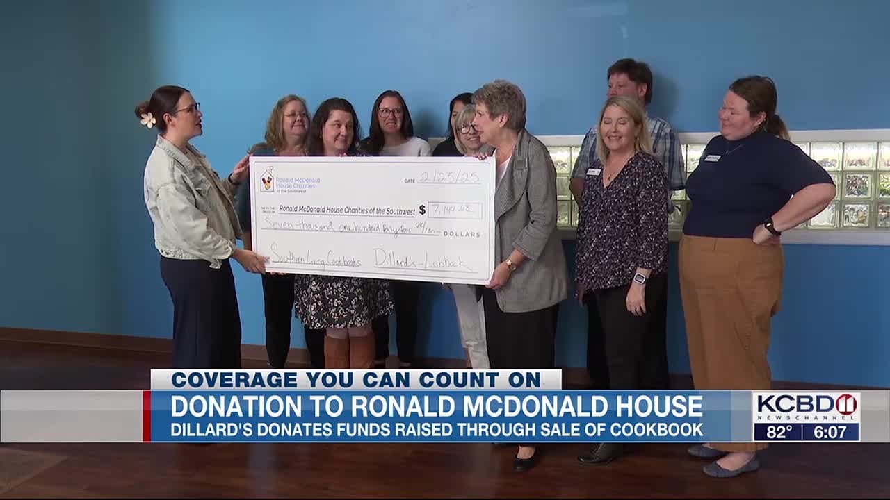 Rmhc Cheque Dillard’s presents check to Ronald McDonald House Charities to support ...