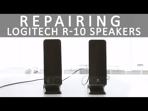 Repairing and cleaning Logitech R-10 speakers (ASMR)