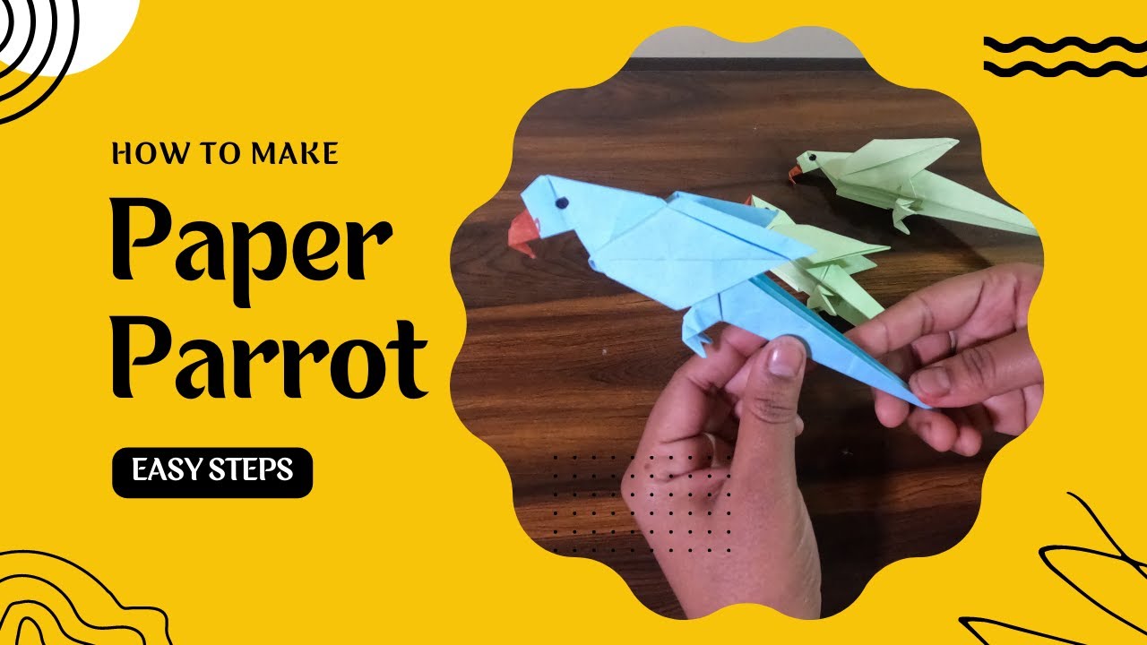 How to make paper bird Origami parrot Paper Bird Making YouTube