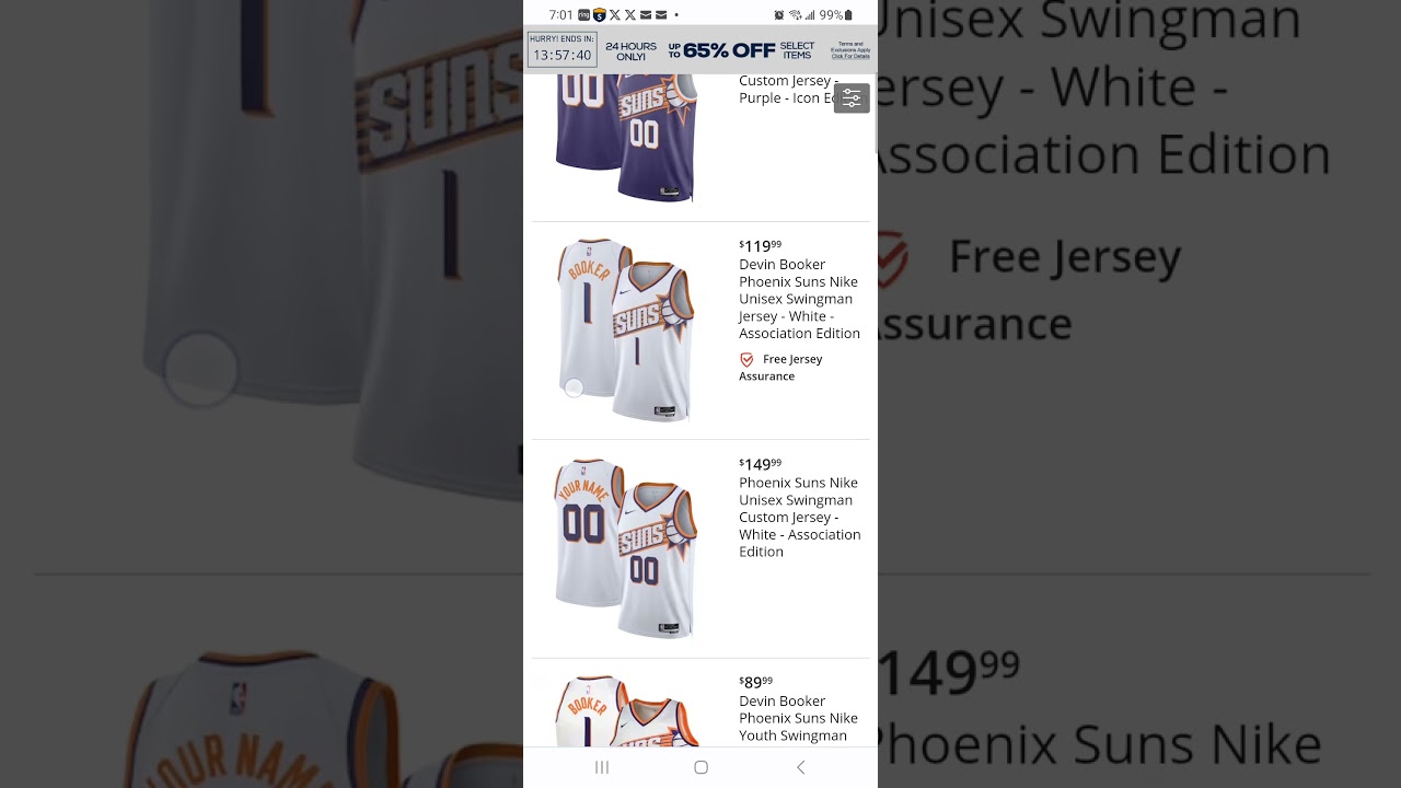 Phoenix Suns Jordan Statement Swingman Jersey 22 - Custom - Youth