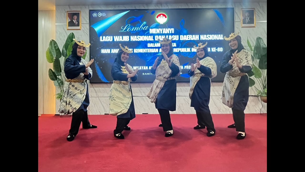Juara 2 Lomba Vocal Group Lagu Daerah Nasional tingkat Provinsi Jambi Dalam Rangka HAB Kemenag Ke-80