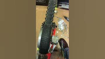 Hover board motor on a push bike first test