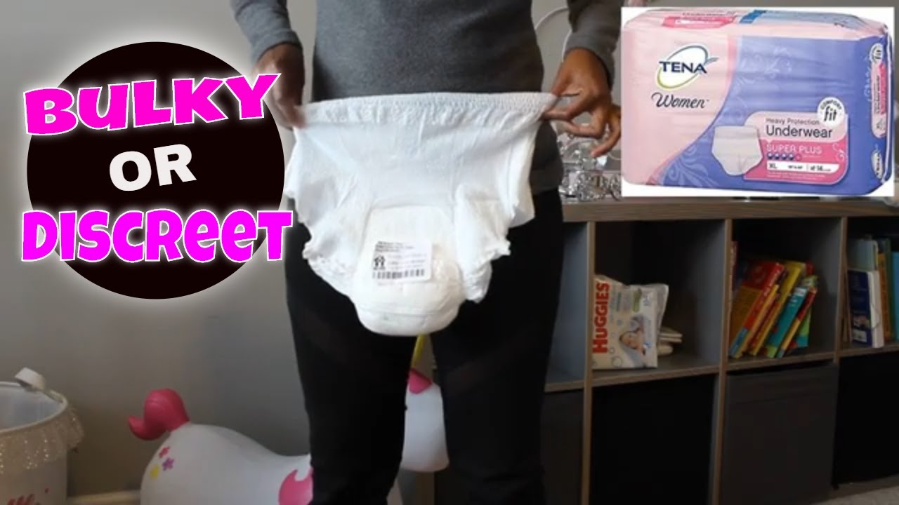 TRYING ON ADULT DIAPER Under Clothing BULKY or DISCREET