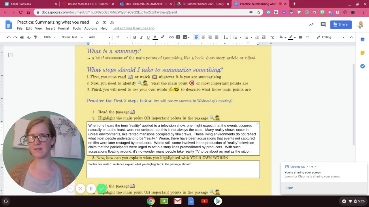Practice: How to Summarize What you Read - YouTube